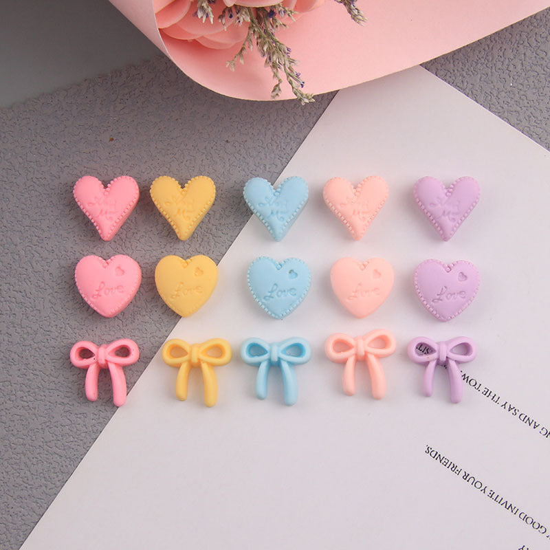 Wholesale Alphabet Love Bow Tie Resin Cream Glue Phone Case